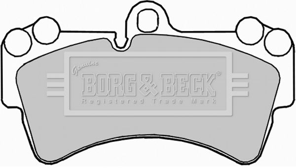 BORG & BECK Комплект тормозных колодок, дисковый тормоз BBP2236